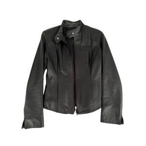 Leather jacket from Florence Italy.  Size small.  Double sided zipper.